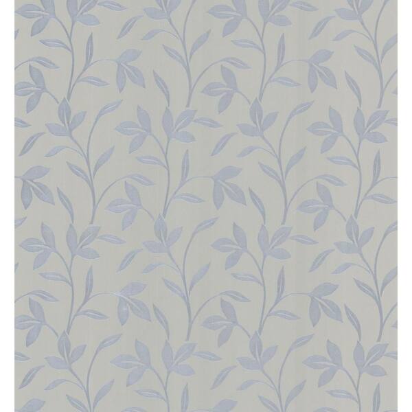 Brewster Flora Grey Trailing Leaves Paper Strippable Roll Wallpaper (Covers 56.4 sq. ft.)