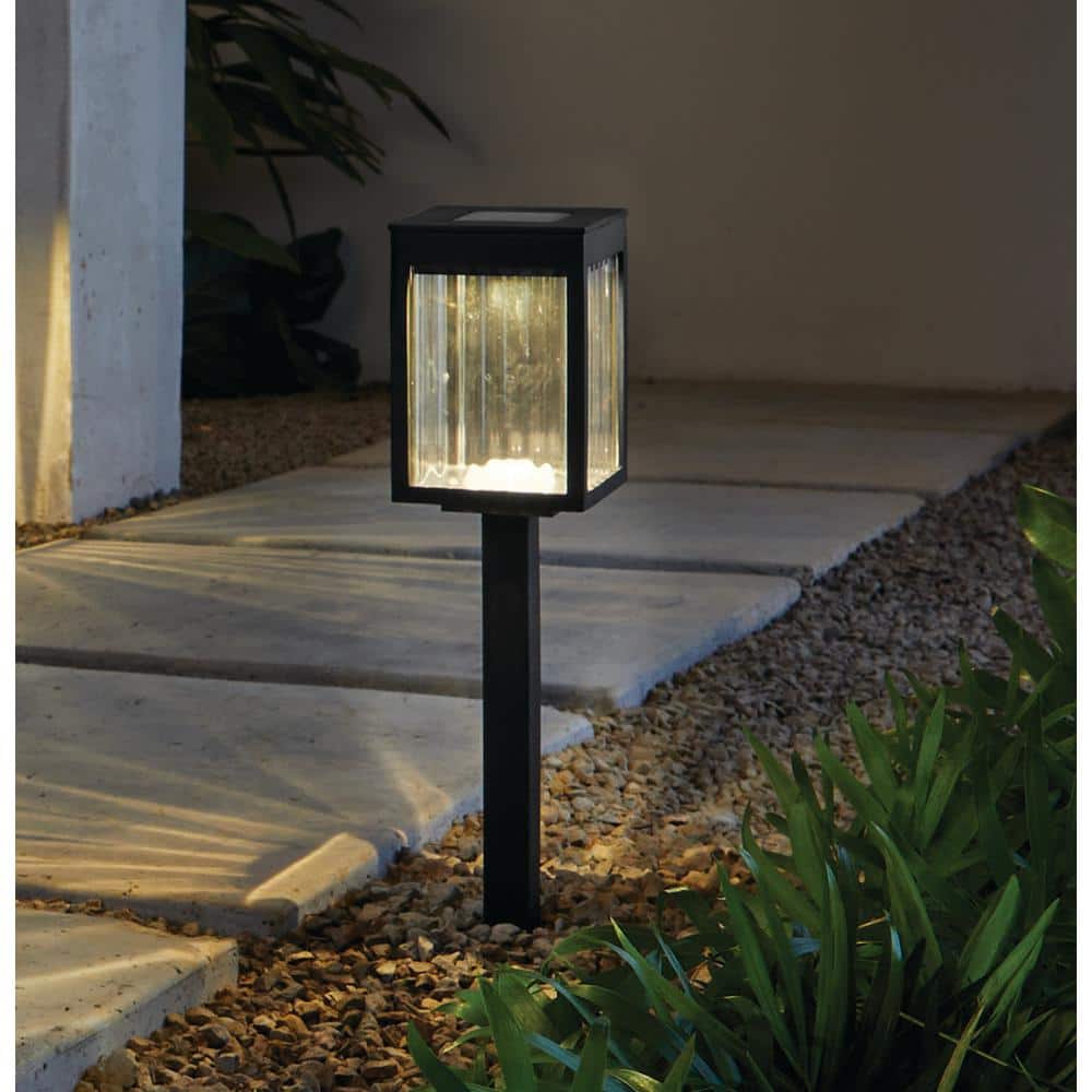 Hampton Bay Windy Ridge 10 Lumen Black LED Weather Resistant