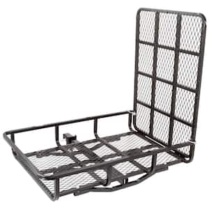 500 lb. Capacity Hitch-Mounted Steel Cargo Carrier with Ramp