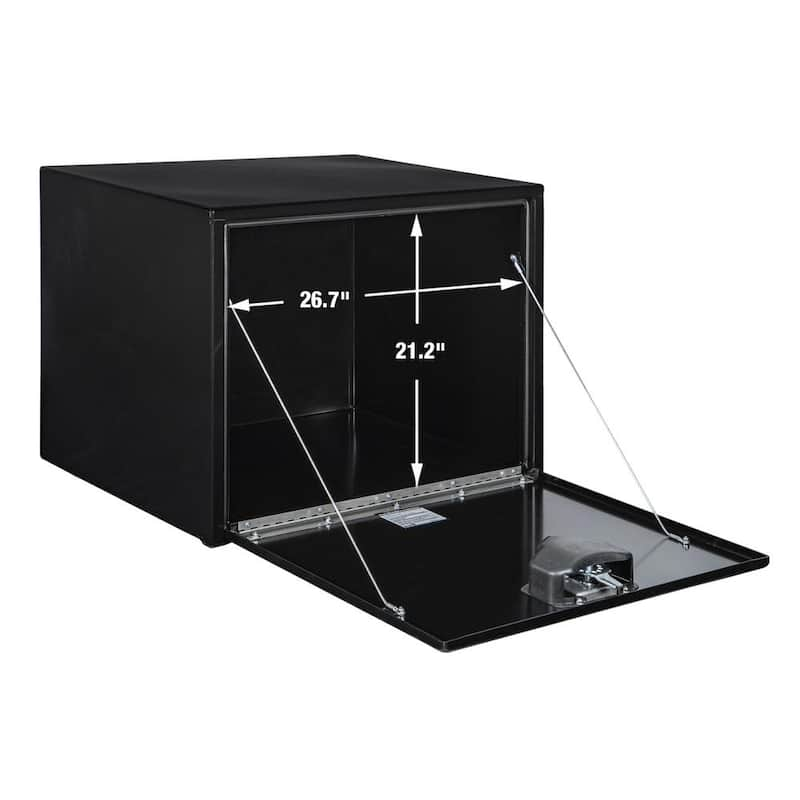 24 in. x 24 in. x 30 in. Gloss Black Steel Underbody Truck Tool Box