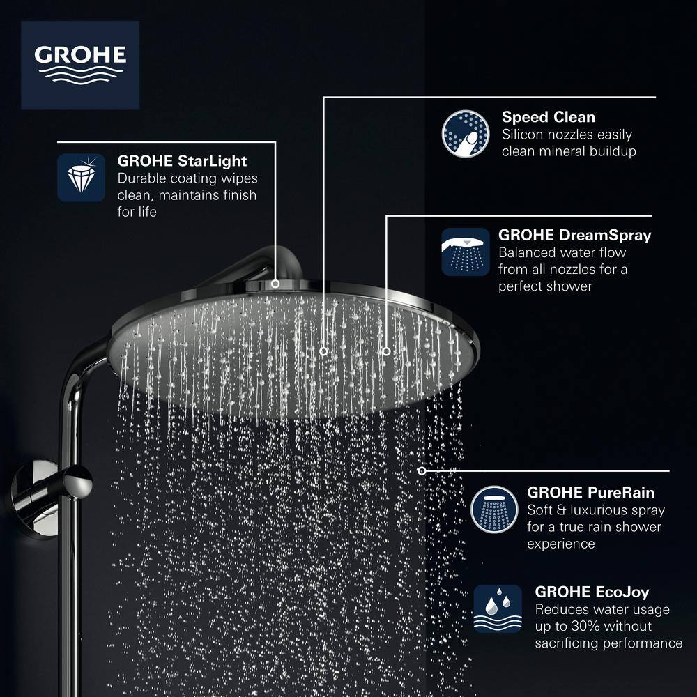 Matte Black 12-Inch Round Rain Shower Head