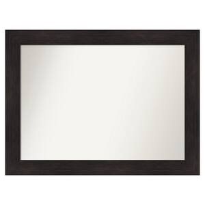 Furniture Espresso 39.75 in. x 29.75 in. Custom Non-Beveled Satin Recyled Polystyrene Bathroom Vanity Wall Mirror