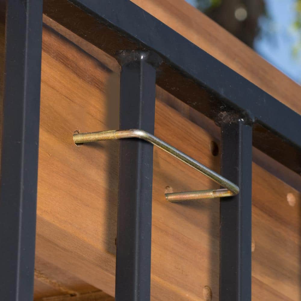 Natural Stained Acacia Wood Bar Height Balcony Table