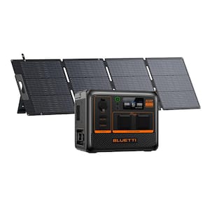 600W Continuous/1200W Peak Output Power Station AC60P Push Button Start LiFePO4 Battery Generator + 200W Solar Panel