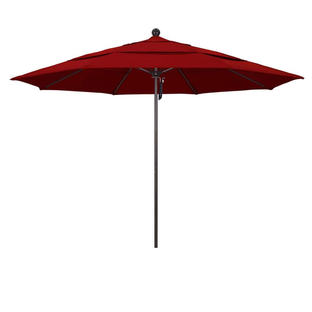 UPC 848363000011 product image for 11 ft. Bronze Aluminum Commercial Market Patio Umbrella with Fiberglass Ribs and | upcitemdb.com