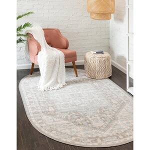 Cloud Gray 3 ft. 3 in. x 5 ft. 3 in. Whitney Milano Area Rug