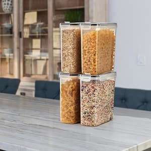 Airtight Food Storage Dispensers for Beans, Pasta, Cereals, and More-4 Pack (2 l /8.4 Cups)