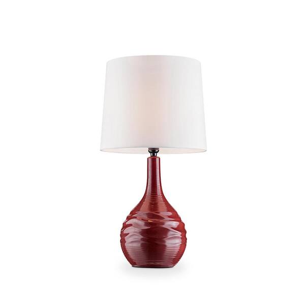 ORE International Kapila 25 in. Red Table Lamp