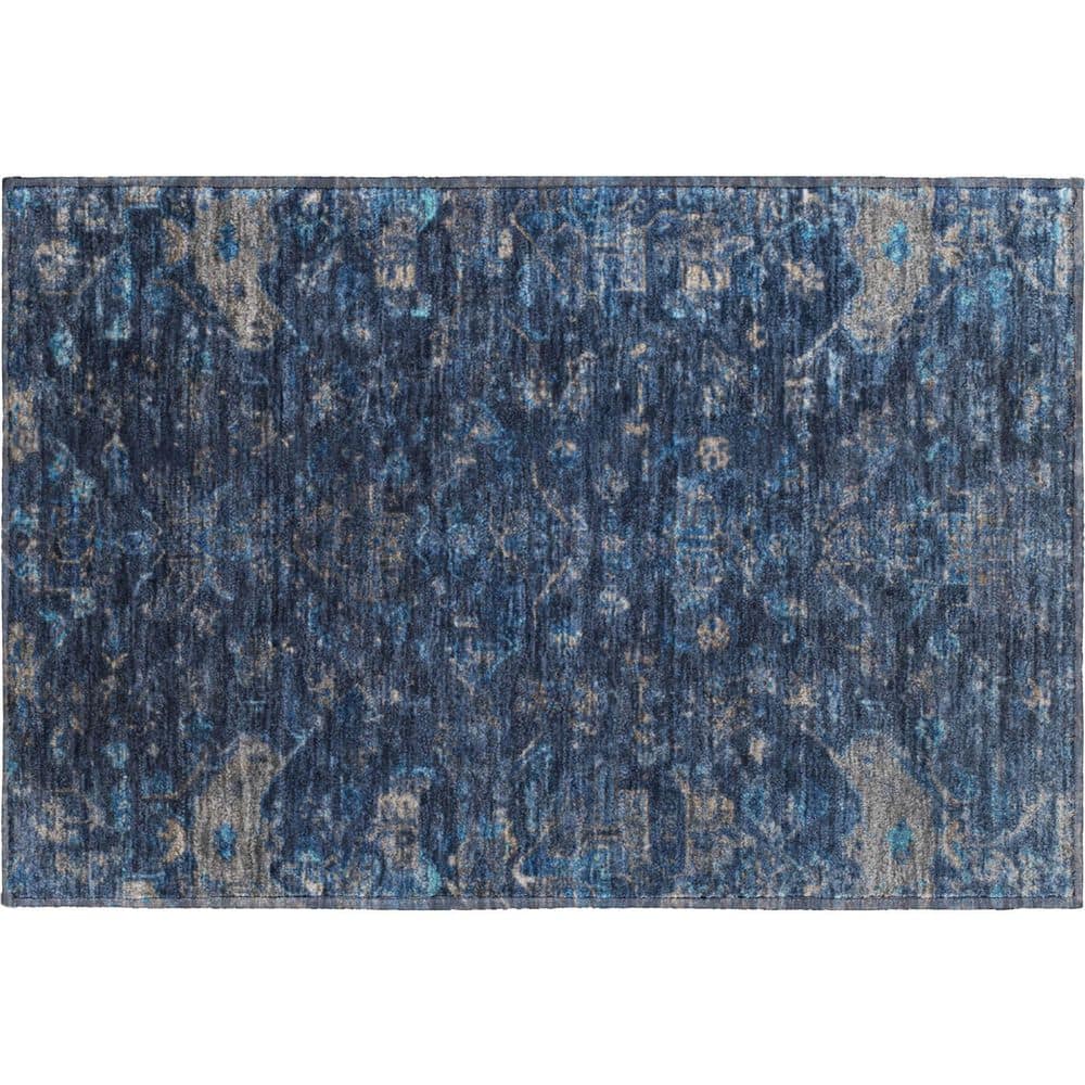 Mayfield Premium Machine Washable Abstract AMF2322 Navy 2 ft. x 3 ft. Accent Rug price history on PriceWatchPro