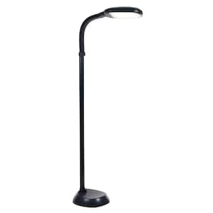 60 in. Black LED Sunlight Floor Lamp with Dimmer Switch