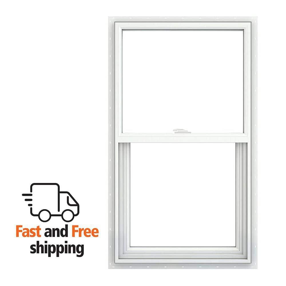 JELD-WEN V-2500 Series 35.5 in. x 59.5 in. Single Hung Vinyl Low-E