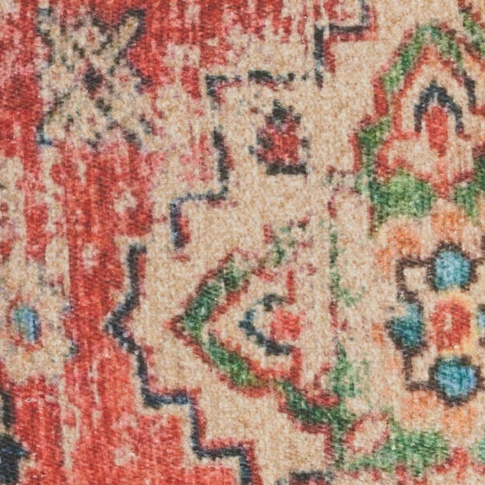 Rust Persian Medallion Cotton Lumbar Throw Pillow 14" x 24"