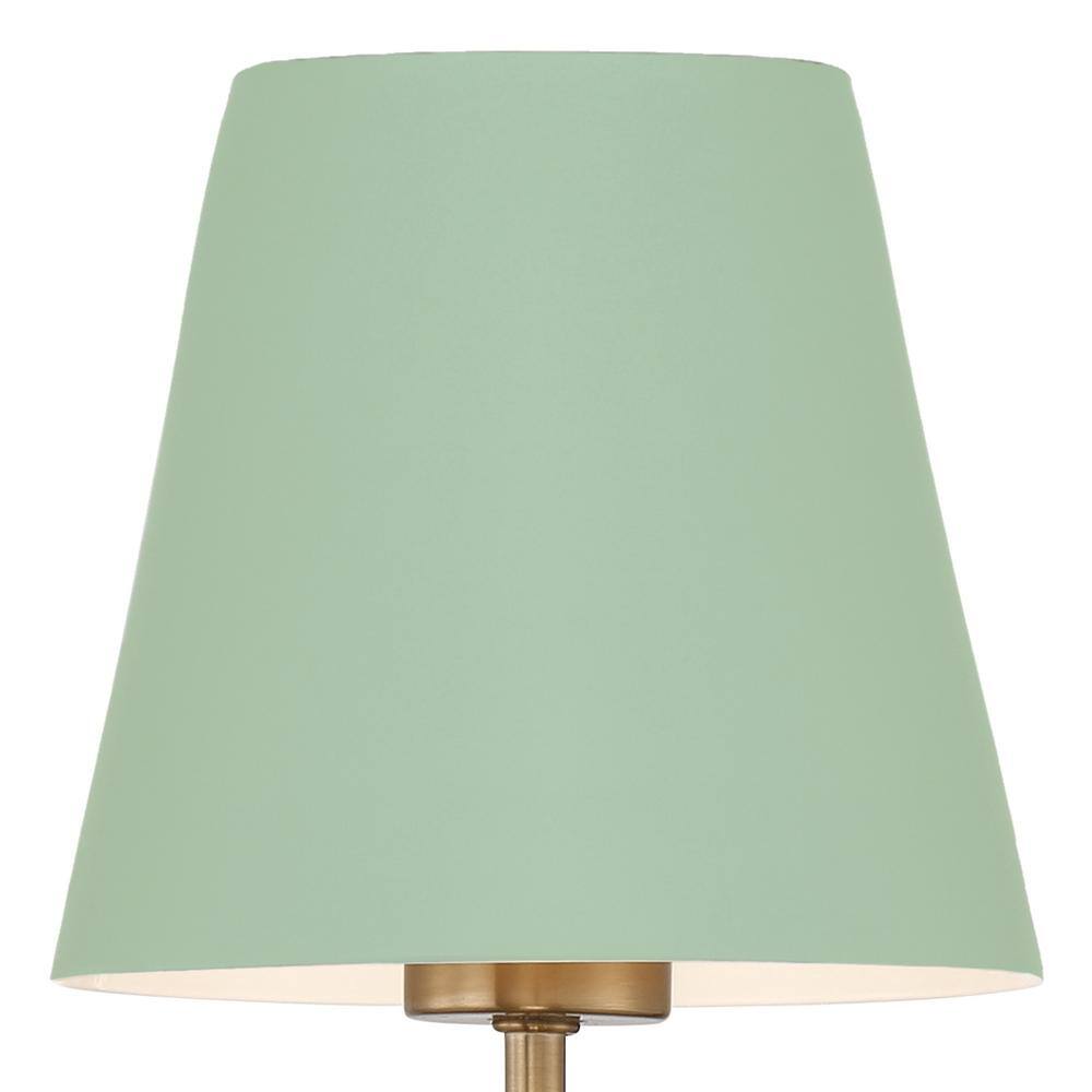 Xavier Vibrant Gold and Green 2-Light Steel Chandelier