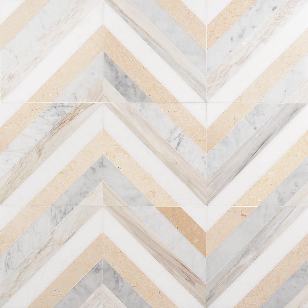 Chelsea Beige 4 in. x 0.43 in. Polished Marble Tile Sample price history on PriceWatchPro