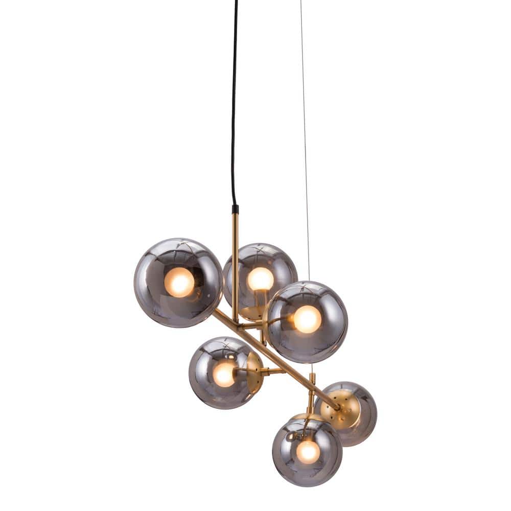 Gisela 48" Gold Glass Modern Ceiling Lamp
