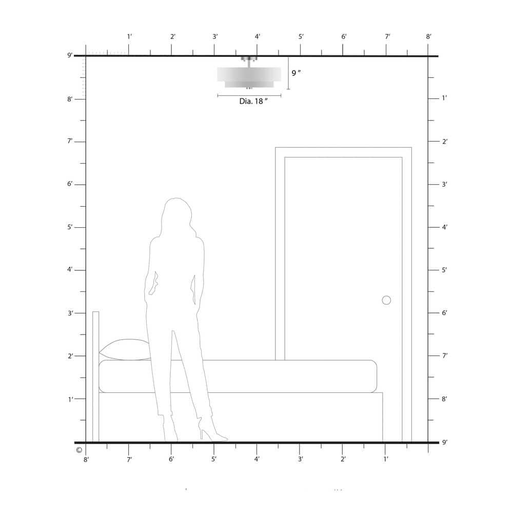English Bronze 4-Light Indoor/Outdoor Drum Ceiling Fixture with Oatmeal Shade