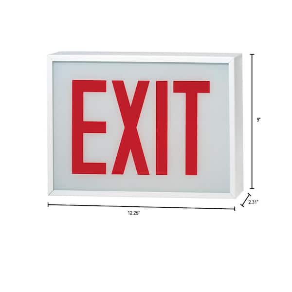 Sure-Lites CHX Series 3-Watt White Integrated LED Steel Exit Sign
