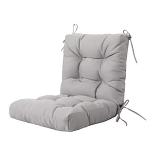 Outdoor Cushions Dinning Chair Cushions with back Wicker Tufted Pillow for Patio Furniture in Gray