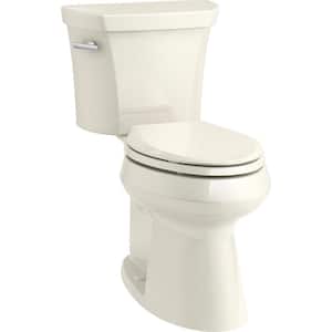 Highline 12 in. Rough In 2-Piece 1.28 GPF Single Flush Elongated Toilet in Biscuit Seat Not Included