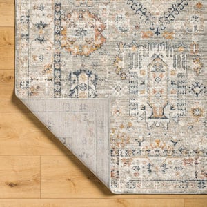 Beckham Gray/Cream Medallion 2 ft. x 3 ft. Indoor Area Rug