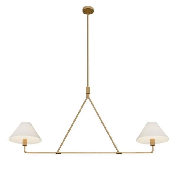 aiwen 46.45 in. 2Light Kitchen Island Linear Chandelier Classic