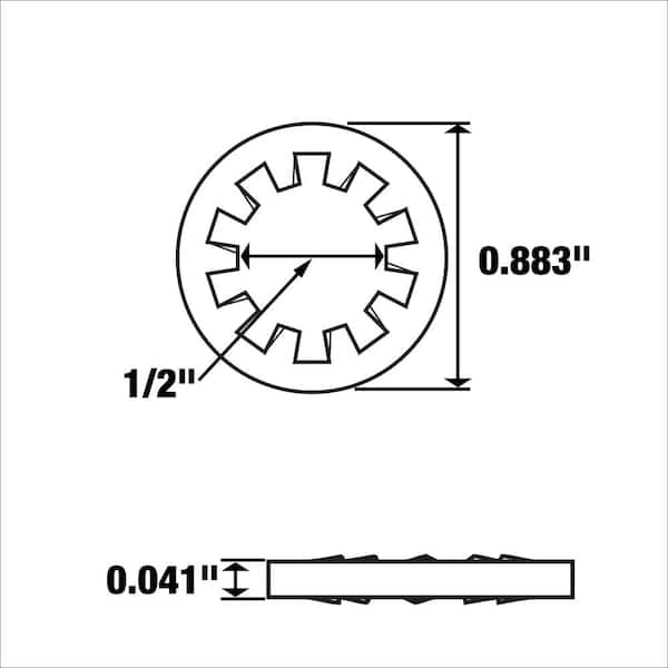 Everbilt 1/2 in. Zinc-Plated Steel Internal Tooth Lock Washer (8