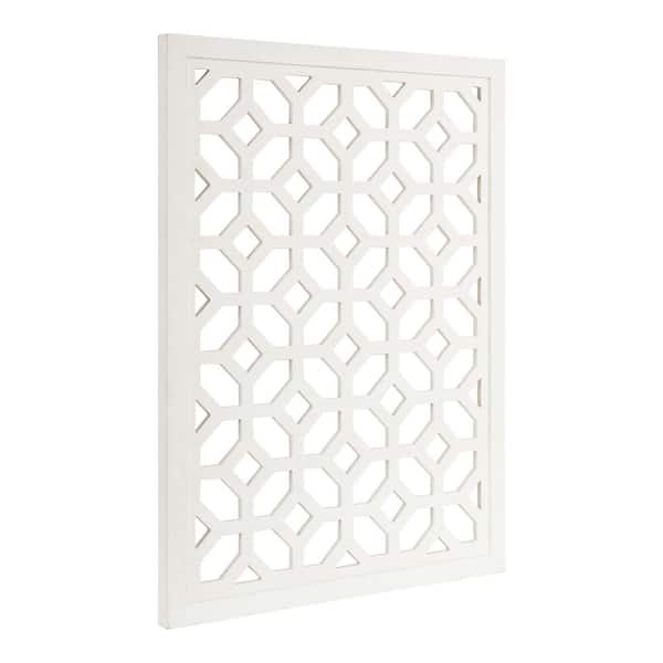 Kate and Laurel Latonia White Wooden Wall Art 223303 The Home Depot