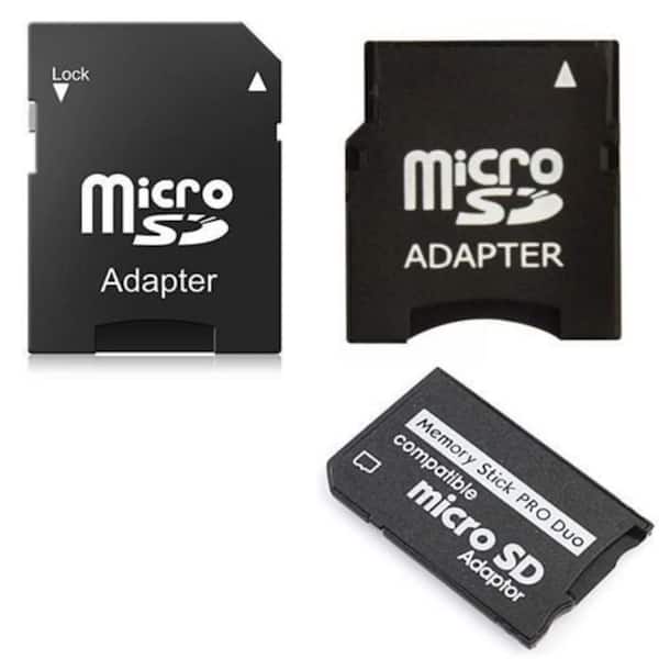 medio litro Sucio Generalizar SANOXY 3 in 1 MicroSD to Mini - MicroSD to SD - MicroSD to MS PRO DUO  Memory Card Adapter Set SANOXY-DSV-3X-ms-duo-KIT - The Home Depot