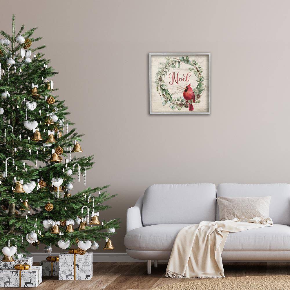 Noel Wreath with Cardinal by Mollie B. Gray Framed Typography Giclee Art Print 24 in. x 24 in. price history on PriceWatchPro