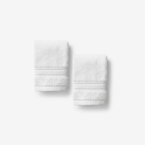 Company Cotton White Solid Turkish Cotton Wash Cloth (Set of 2)