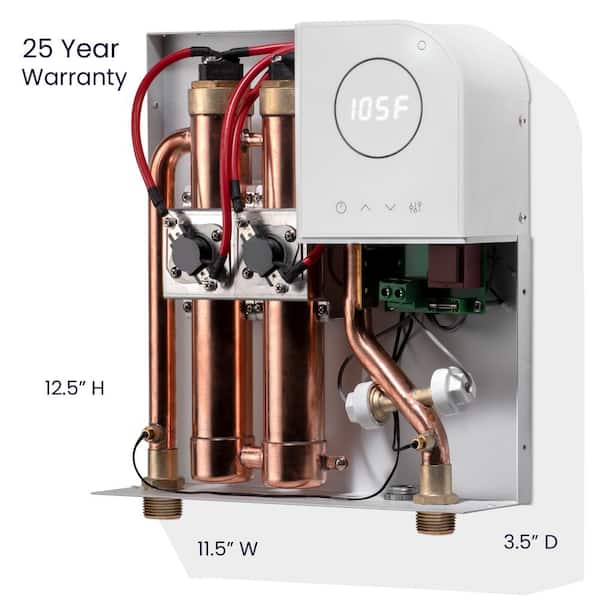 Plus 220-Volt/240-Volt 12 Kw 2.5 GPM Wi-Fi Enabled Smart Electric Tankless Water Heater