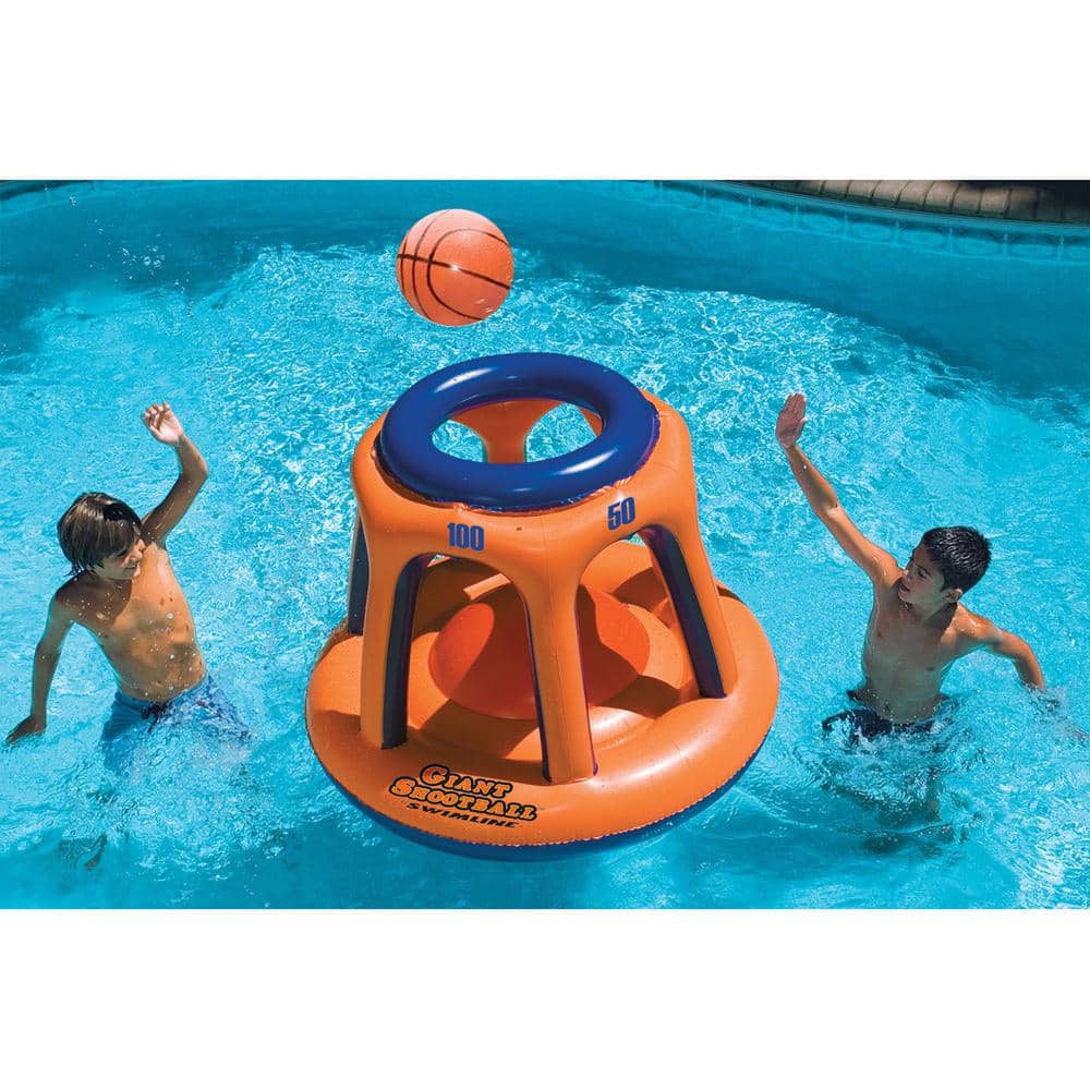 Inflatable Basket Ball Hoop Swimming Pool Garden Floating Toy & Basket Ball 