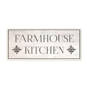 7 in. x 17 in. "Farmhouse Kitchen Typography" by Daphne Polselli Printed Wood Wall Art