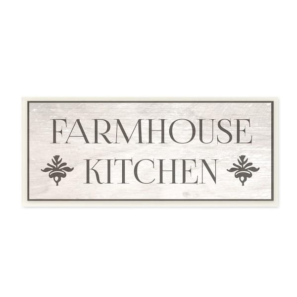 Stupell Industries 7 in. x 17 in. "Farmhouse Kitchen Typography" by Daphne Polselli Printed Wood Wall Art