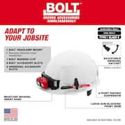 BOLT Yellow Type 1 Class E Front Brim Non-Vented Hard Hat with 6-Point Ratcheting Suspension