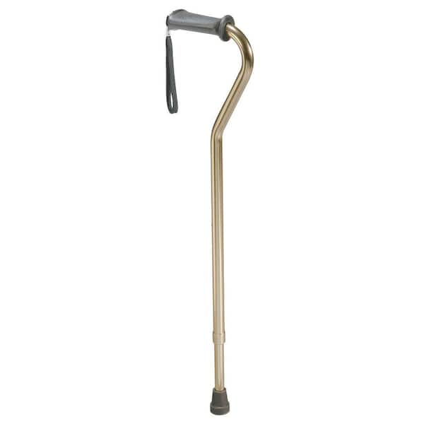 Drive Rehab Ortho K Grip Offset Handle Cane with Wrist Strap