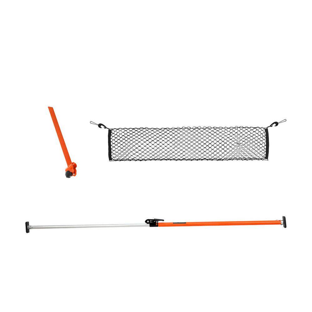 View of SKYSHALO Cargo Bar, Heavy-duty Steel Cargos Stabilizer with Storage Net ...