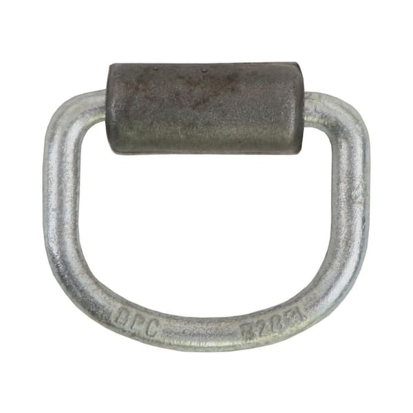 3/8 Inch Heavy Duty Rope Ring With Weld-On Mounting Bracket Zinc Plated