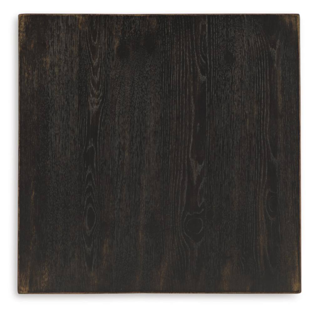 Black Square Contemporary Wood End Table