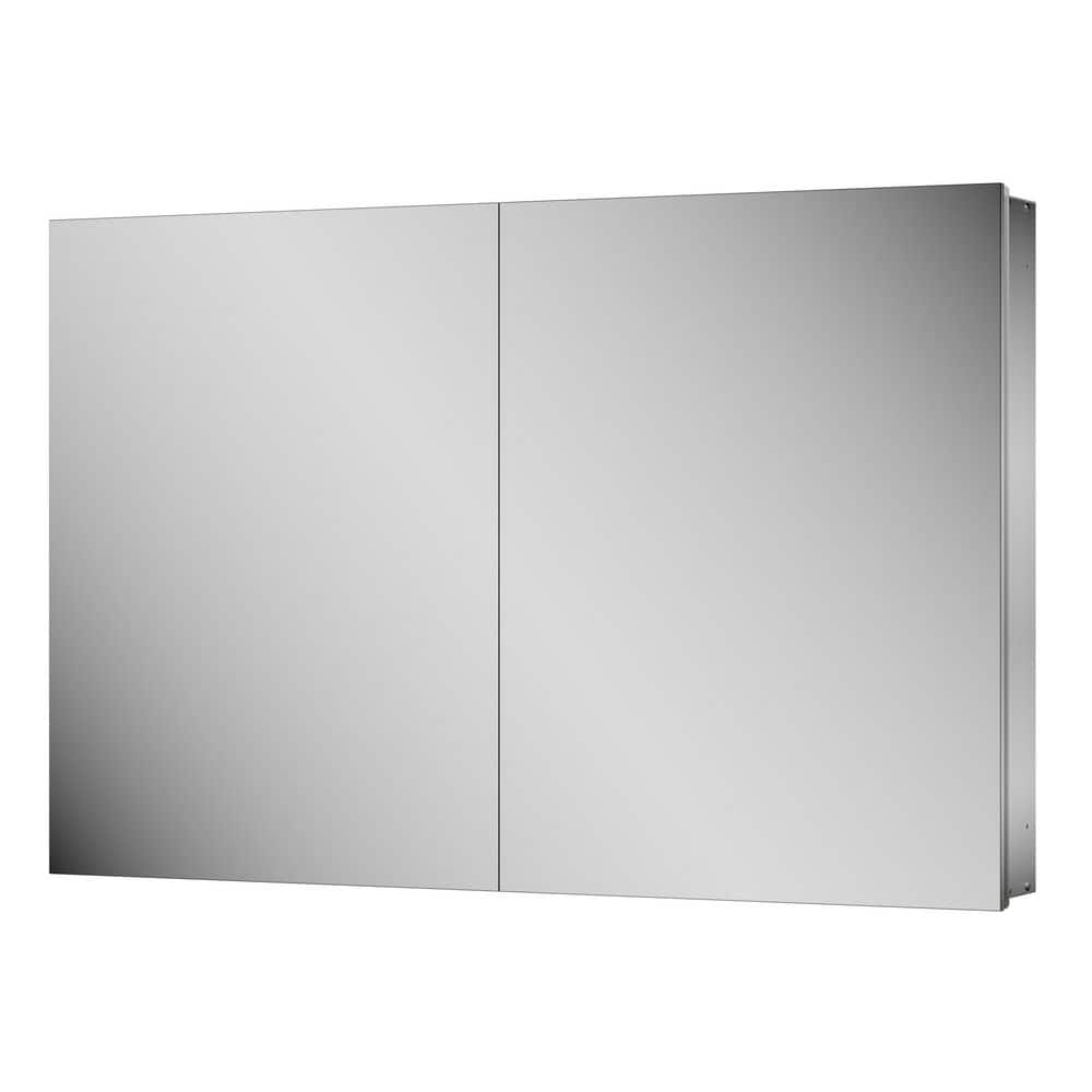 36 in. W x 24 in. H Rectangular Frameless Aluminum Silver Recessed or Surface Mount Medicine Cabinet with Mirror price history on PriceWatchPro