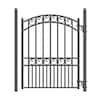 ALEKO Paris Style 4 ft. x 5 ft. Black Steel Pedestrian Fence Gate PGPAR ...