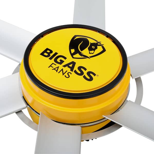 3025 10 ft. Indoor Yellow and Silver Aluminum Shop Ceiling Fan with Wall Control
