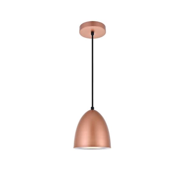 Unbranded Timeless Home Nadia 1-Light Pendant in Honey Gold with 6.3 in. W x 6.5 in. H Shade