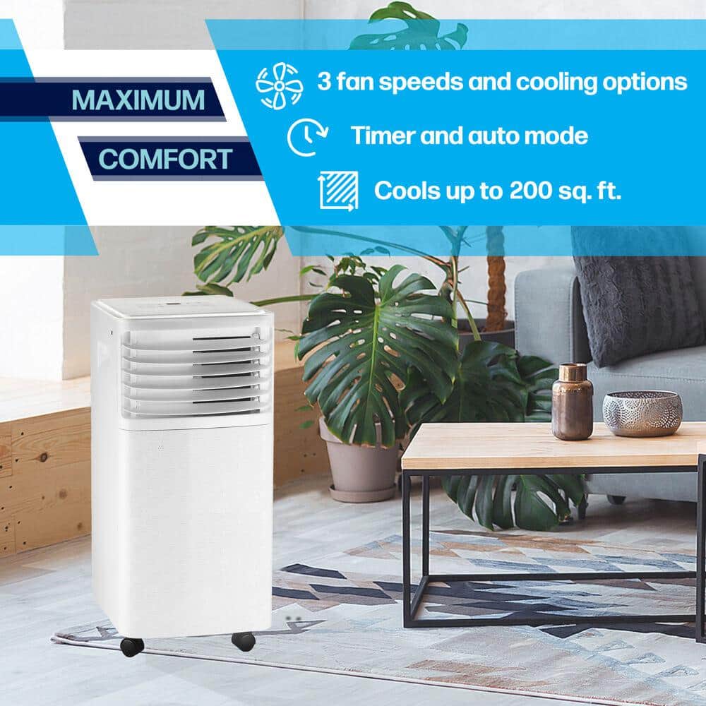Arctic Wind 7500 BTU White Portable Air Conditioner with Remote