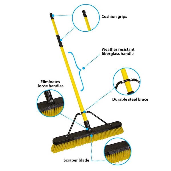 Jobsite 24 in. Multi-Surface Fiberglass Push Broom