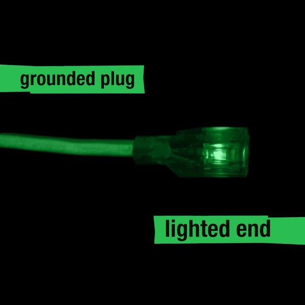25 ft. Lighted Plug Details about  / Flexzilla Pro Extension Cord ZillaGreen 14//3 AWG SJTW