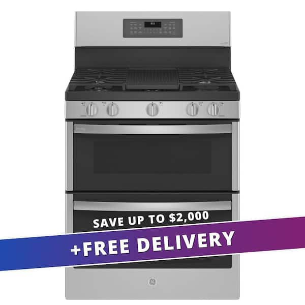 Profile 30 in. 5 Burner Smart Freestanding Gas Range in Fingerprint Resistant Stainless with Convection and Air Fry