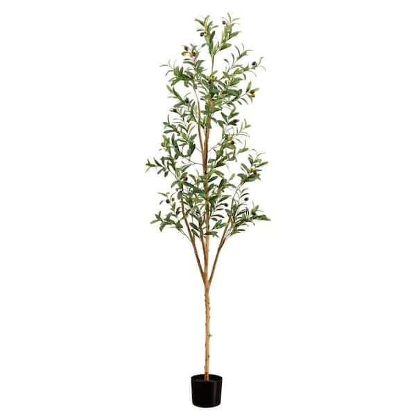 Nearly Natural 6 ft. Artificial Olive Tree with Natural Trunk T4647 ...