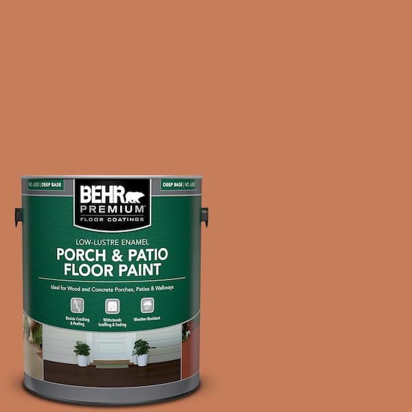 BEHR PREMIUM 1 gal. #M210-6 Orange Liqueur Low-Lustre Enamel Interior/Exterior Porch and Patio Floor Paint