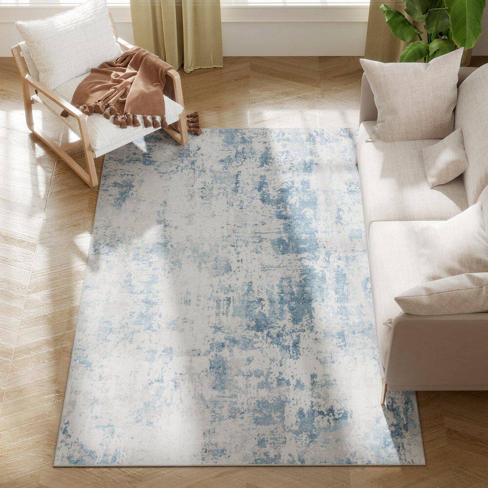 HOMCOM Area Rug 4 ft. x 6 ft. Machine Washable Rug, Modern